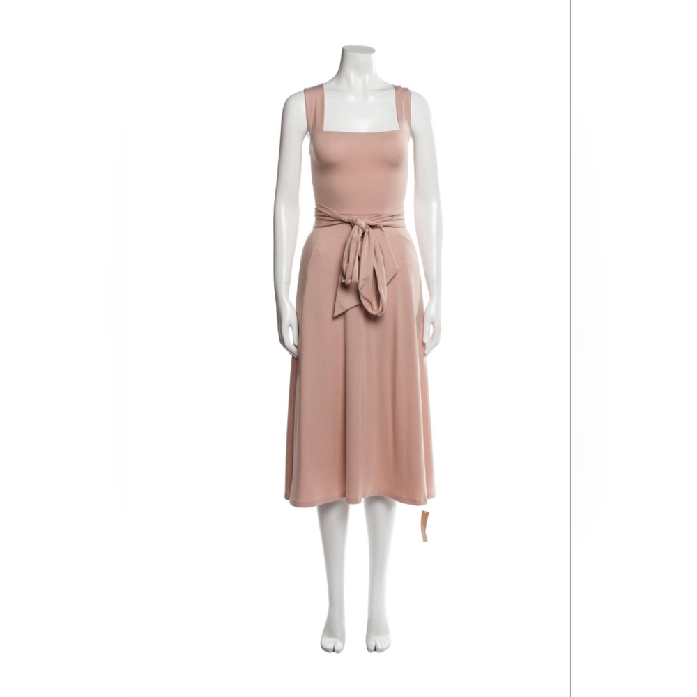 Reformation Helina pink blush XS midi sundress sleeveless tie sash